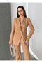 Yakası Düğmeli Blazer - 3