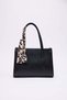 Women's Faux Leather Textured Bag with Scarf Detail
