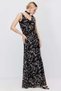 Women's Polka Dot Maxi Dress with Scarf Detail - 5