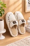 Women's Fur Lined Plush House Slippers Closed Toe Sole Winter Women's House Dowry Slippers 4 Seasons - 3