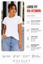 Set of 2 Women's Premium Cotton Basic T-Shirts Crew Neck Short Sleeve Loose Fit - 4