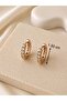 Xuping Rose Color, Stone-Set Hoop Earrings Acr9848 - 2