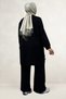67070 Plus Size Garni Detailed Modal Pants Suit - Black - 6