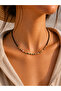 Black, Colorful Beaded Necklace 41+4cm Acr9867