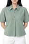 Mixray Stone Accessory Short Sleeve Crop Shirt - 4