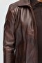 Men's Comfortable Fit Zippered Classic Collar Leather Coat - 5