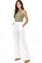 Mixray High Waist Textured Muslin Pants - 2