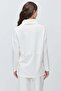 Women's Collared Zippered Knitted Sweatshirt with Drawstring Waist - 4
