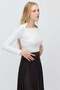 Women's Square Neck Ribbed Long Sleeve Blouse - 4