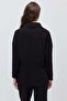 Women's Collared Zippered Knitted Sweatshirt with Drawstring Waist - 5