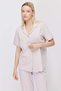 Women's Shirt Collar Gingham Pajama Set - 4