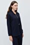 Women's Collared Zippered Knitted Sweatshirt with Drawstring Waist - 3