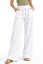 Mixray High Waist Textured Muslin Pants