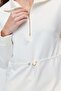 Women's Collared Zippered Knitted Sweatshirt with Drawstring Waist - 5