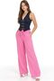 Mixray High Waist Textured Muslin Pants - 2