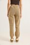 Mink Three-Threaded Ribbed Sweatpants with Elastic Waist and Ankle, Comfortable Fit, Embroidery Detail - 5
