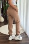Mink Three-Thread Fabric Pants with Elastic Waist and Laces, Comfortable Cut, Elastic Cuffs - 3