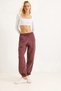 Plum-Colored Three-Thread Fabric, Elastic Waist and Cuffs, Comfortable Fit, Suitable for Daily Use, Sweatpants.