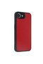 Apple iphone 16e case aras leather cover - red - 2