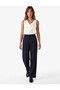 Straight Wide-Leg Pleated High-Waist Striped Palazzo Pants with Pockets - 2