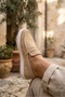 Ba0580 Laceless Belted High Sole Cream Suede Men's Shoes - 5