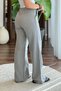Gray Cotton Muslin Fabric, Elastic Waist, Tie-Up Pockets, Comfortable Cut Pants - 3