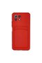 Xiaomi Mi 11 Lite Case Kelvin Silicone with Business Card - Red
