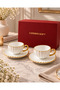 Elissa 2-Person Gold Detailed Luxury Coffee Cup Set 90 ml - 3