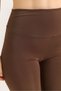 Brown Flexible Textured High Waist Slim Fit Comfortable Cut Knitted Leggings with a Gathering Effect - 6