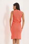 Yavruağzı Camisole Fabric Zero Sleeve Crew Neck Side Slit Midi Length Ribbed Dress - 5