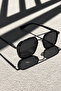 Black Men's Sunglasses Pilot Model Uv400 Protection - 4
