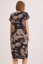 Mink Cotton Viscose Woven V-Neck Comfortable Fit Short Sleeve Patterned Dress - 2