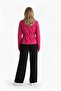 Pink Lined Woven Fabric Wide Collar Practical Cut Belted Button Detailed Short Trench Coat - 4