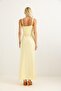Yellow Rope Strap Backless Long Dress with Comfortable Cut, Suitable for Daily Use - 5