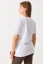White Flexible Textured Crew Neck Short Sleeve Standard Fit Teddy Bear Printed Knitted T-Shirt - 4