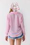 Pink Linen Ayrobin Textured Long Sleeve Loose Cut Shirt with Short Front and Long Back - 5