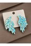 Ice Blue Color Crystal Stone Wing Earrings