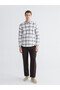 Quality Pieces from Çelebi Store Standard Fit Long Sleeve Checked Embroidered Gabardine Men's Shirt - 3