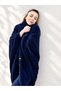 Oversize Wearable Tv Blanket Unisex-Navy Blue-M - 2