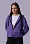 Defy's Women's Oversize Hooded Zipper Pocket Sweatshirt - 4