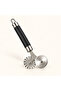 Double Headed Black Dough/Pizza Cutting Roller - 2