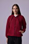 Defy's Women's Oversize Hooded Zipper Pocket Sweatshirt - 2