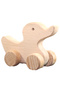 Vakvak Duck Unpainted Wooden Animal Figure, Solid Beech, 18 Months+ - 4