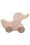 Vakvak Duck Unpainted Wooden Animal Figure, Solid Beech, 18 Months+