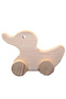 Vakvak Duck Unpainted Wooden Animal Figure, Solid Beech, 18 Months+ - 2