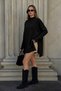 Plain Knitted Standard Poncho - 2