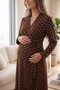 Allesa Ruffle Detailed Maternity and Postpartum Knitted Dressing Gown - 4