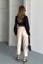 Belted Trousers with Pencil Pockets and Back Pocket Detail - 2
