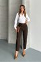Belted Trousers with Pencil Pockets and Back Pocket Detail - 4