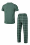 Men's Comfortable Fit Round Neck Short Sleeve Cotton Pajama Set 9055 - 6